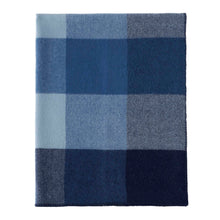 Load image into Gallery viewer, Klippan 'Block' Blue Wool Throw