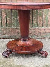Load image into Gallery viewer, Antique Clawfoot Rosewood Tilt Top Centre Table