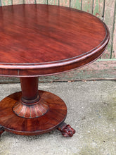 Load image into Gallery viewer, Antique Clawfoot Rosewood Tilt Top Centre Table