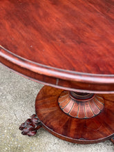Load image into Gallery viewer, Antique Clawfoot Rosewood Tilt Top Centre Table
