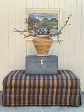 Load image into Gallery viewer, Grove Stripe Linen Ottoman