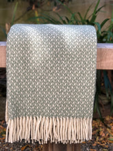Load image into Gallery viewer, Portree Smoke Green Wool Throw
