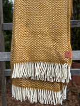 Load image into Gallery viewer, Klippan 'Chevron' Caramel Wool Throw