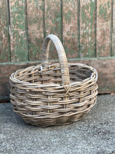 Load image into Gallery viewer, Large Weave Round Cane Basket with Handle
