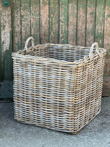 Large Square Cane Basket