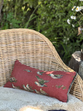 Load image into Gallery viewer, Schumacher Pointer Birds Burgandy Cushion
