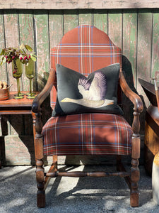 Vintage Tartan Wooden Chair