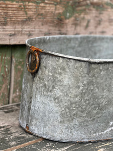 Large Oval Iron Tub Planter