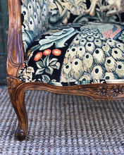 Load image into Gallery viewer, French Tub Chair in William Morris Forest Velvet

