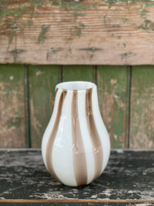 Lilo Taupe Stripe Vase