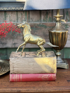 Vintage Brass Rearing Horse