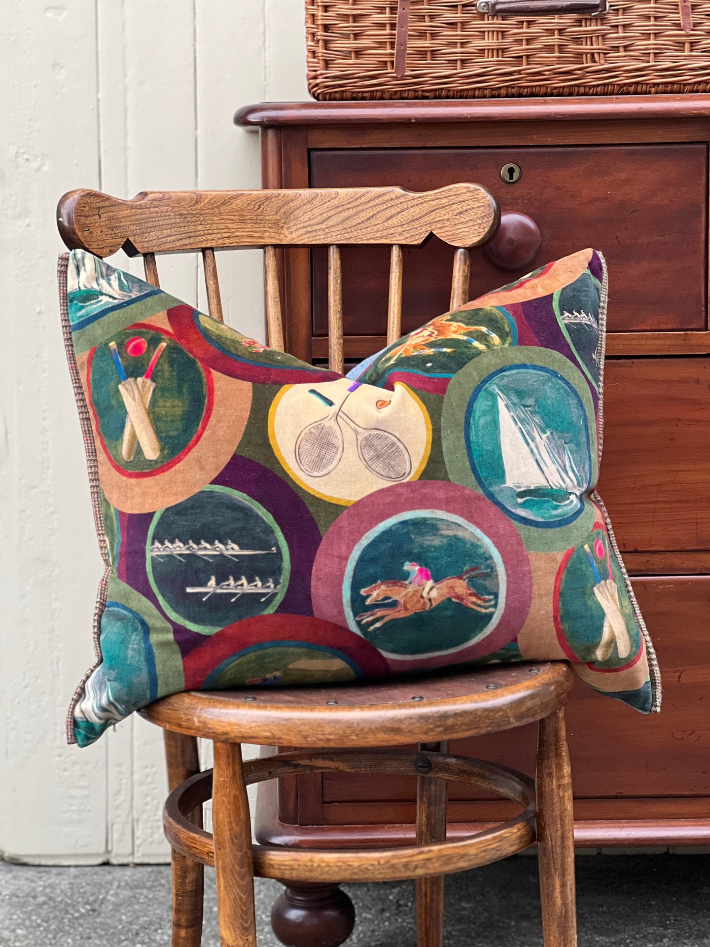 Mulberry Sporting Life Velvet Cushion