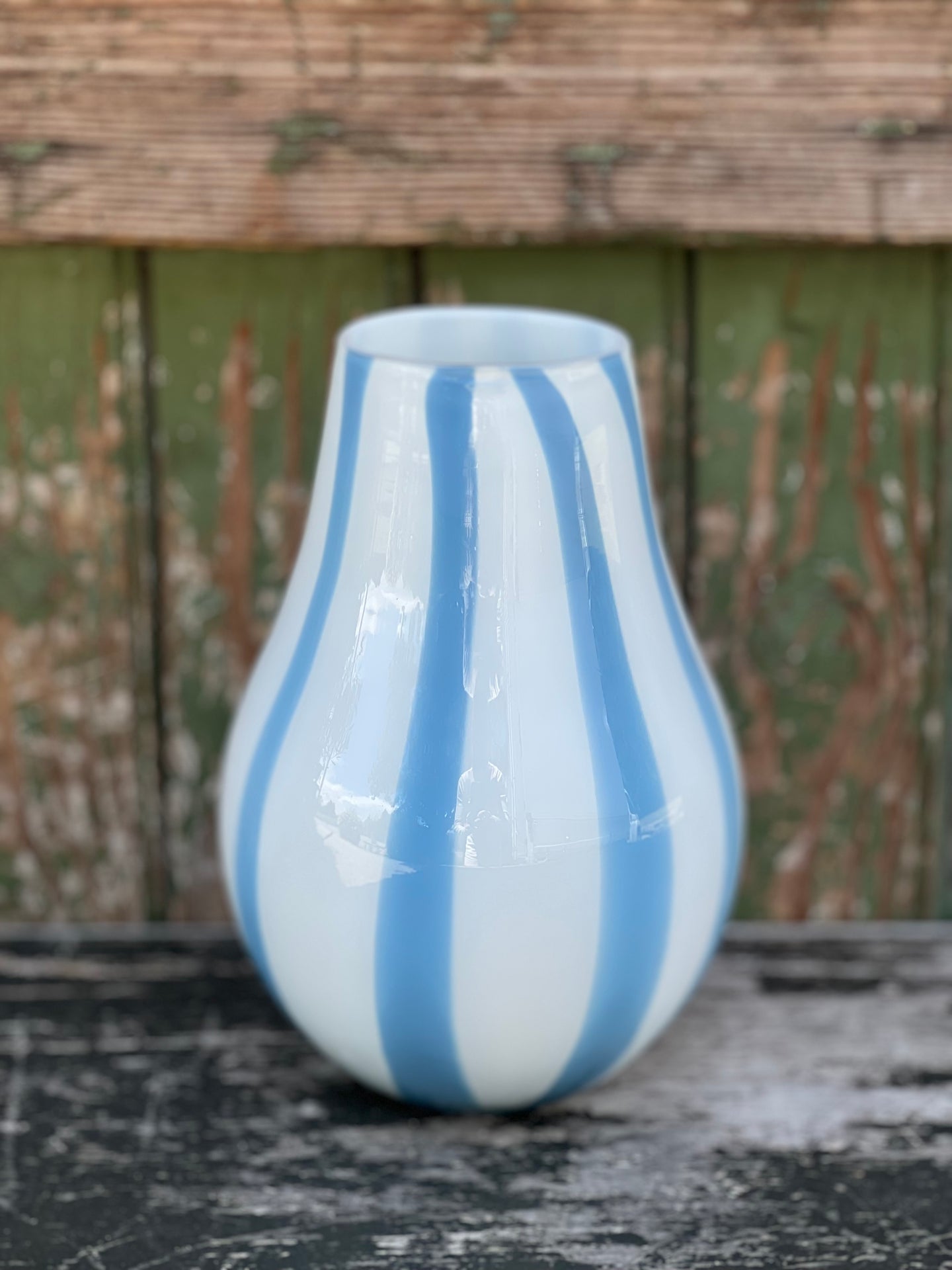 Lilo Sky Blue Stripe Vase