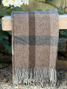 Brunswick Mocha Wool Throw