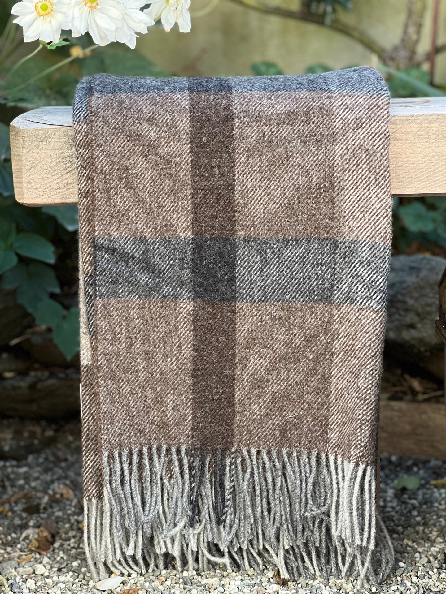 Brunswick Mocha Wool Throw
