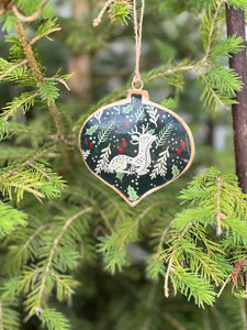 Emerald Reindeer Christmas Decoration