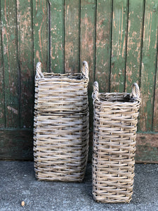 Small Cane Square Umbrella Basket