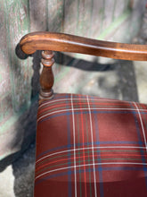 Load image into Gallery viewer, Vintage Tartan Wooden Chair
