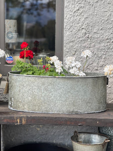 Large Oval Iron Tub Planter