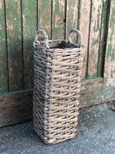 Load image into Gallery viewer, Small Cane Square Umbrella Basket
