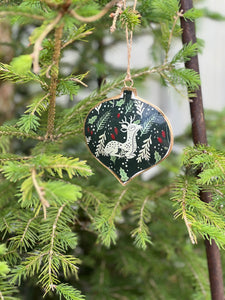 Emerald Reindeer Christmas Decoration