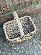 Load image into Gallery viewer, Oval Rolled Top Cane Basket with Handle
