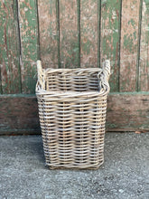 Load image into Gallery viewer, Extra Small Square Lightwash Cane Basket with Handles
