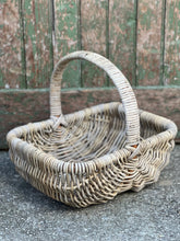 Load image into Gallery viewer, Oval Rolled Top Cane Basket with Handle
