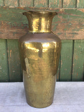 Load image into Gallery viewer, Tall Hammered Brass Vase
