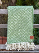 Load image into Gallery viewer, Klippan 'Pampas' Green Wool Throw
