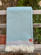 Load image into Gallery viewer, Klippan 'Harald' Dusty Blue Wool Throw
