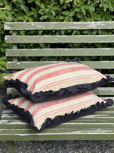 Andrew Martin Ruffle Stripe Cushion