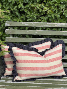 Andrew Martin Ruffle Stripe Cushion