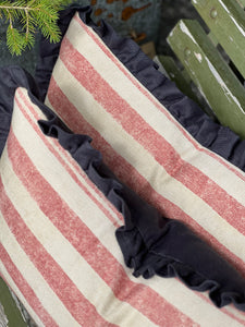 Andrew Martin Ruffle Stripe Cushion