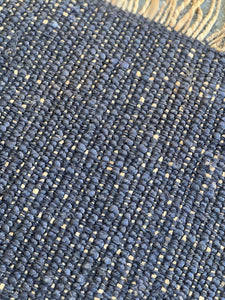 Navy Jute Tassel Rug