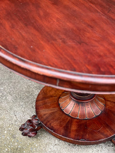 Antique Clawfoot Rosewood Tilt Top Centre Table