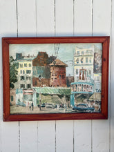 Load image into Gallery viewer, &#39;Moulin Rouge&#39; Vintage Framed Oil On Canvas
