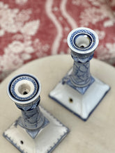 Load image into Gallery viewer, Delft Hand-painted Portuguese Candlestick Holders
