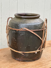 Load image into Gallery viewer, Antique Clay &amp; Rattan Glazed Pot
