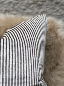 Andrew Martin Ticking Velvet Cushion