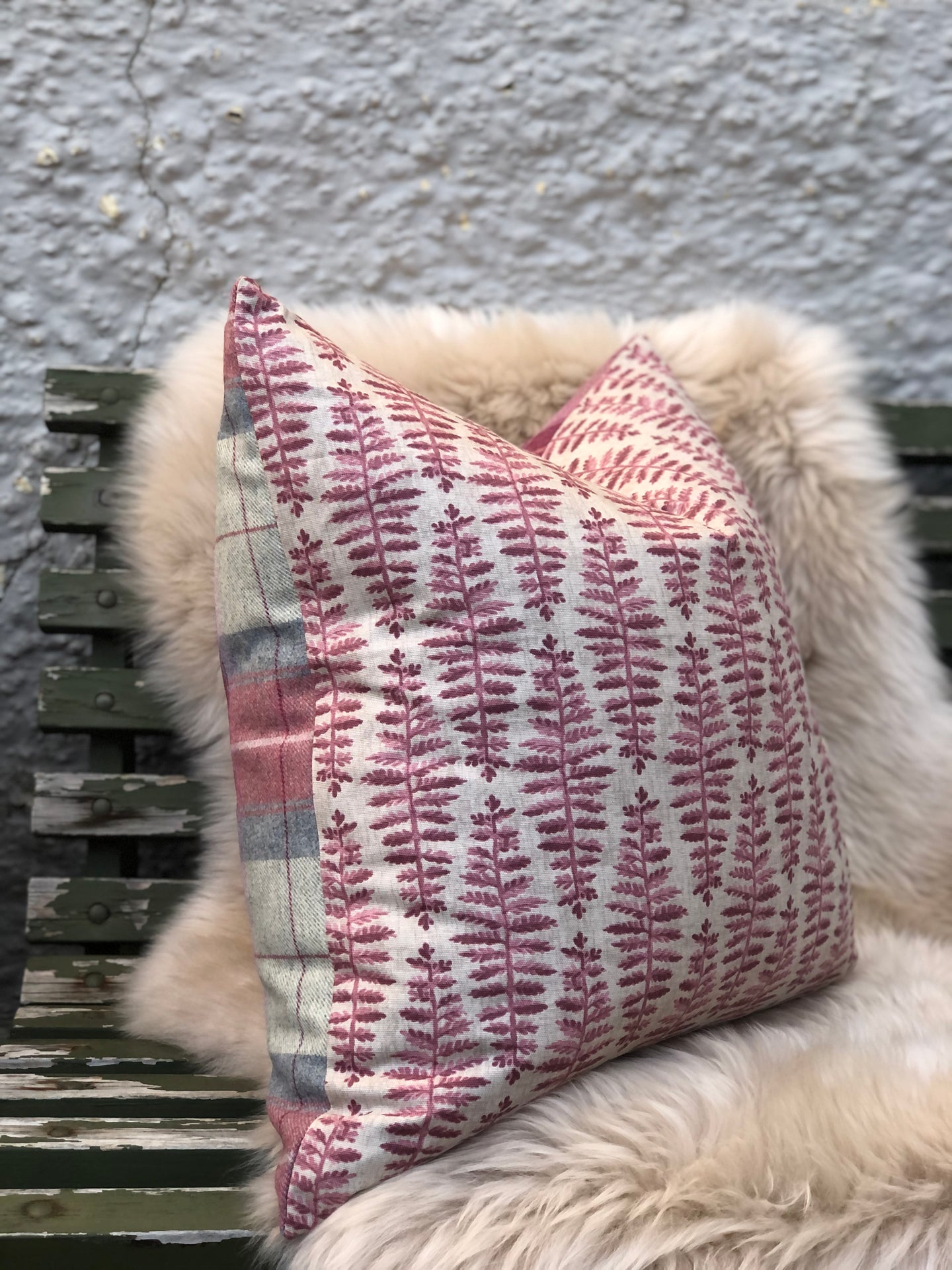 Pink Tree Wool Cushion