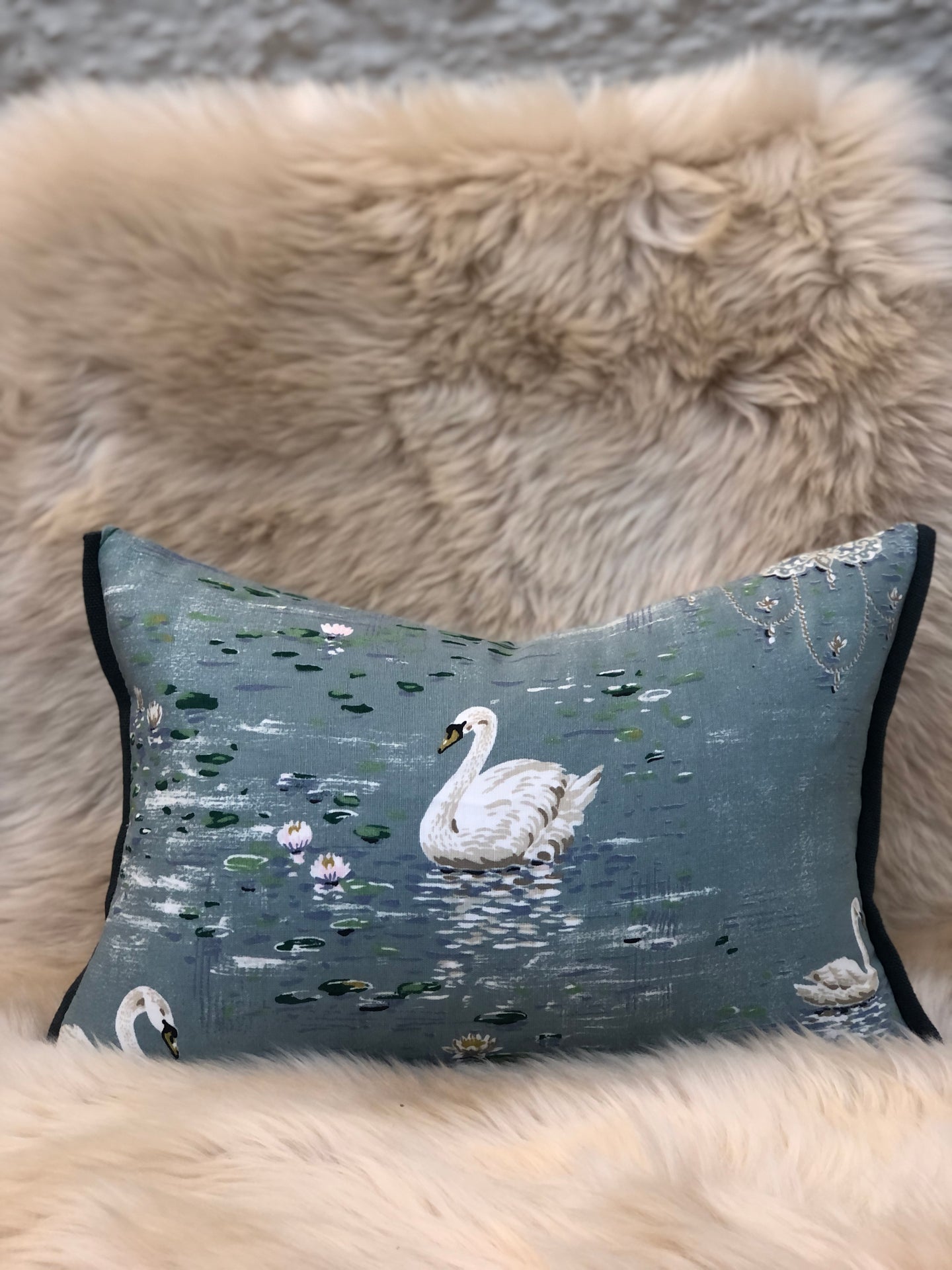 Bianca Lorenne Swan Cushion