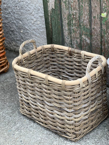 Medium Rectangle Wooden Top Basket