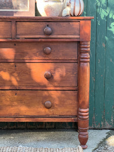 Vintage Edwardian Scottish Pine Chest Of Draws