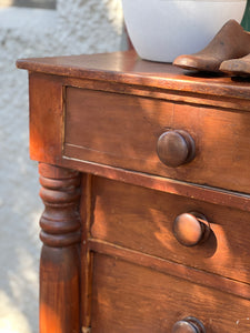 Vintage Edwardian Scottish Pine Chest Of Draws