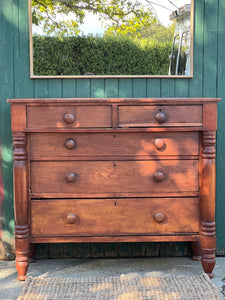 Vintage Edwardian Scottish Pine Chest Of Draws