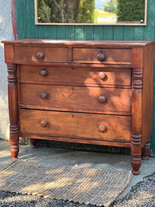 Vintage Edwardian Scottish Pine Chest Of Draws