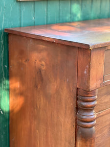 Vintage Edwardian Scottish Pine Chest Of Draws