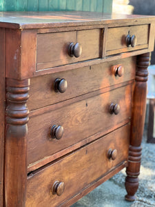 Vintage Edwardian Scottish Pine Chest Of Draws