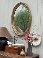 Load image into Gallery viewer, Vintage Gilt Oval Mirror
